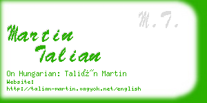 martin talian business card